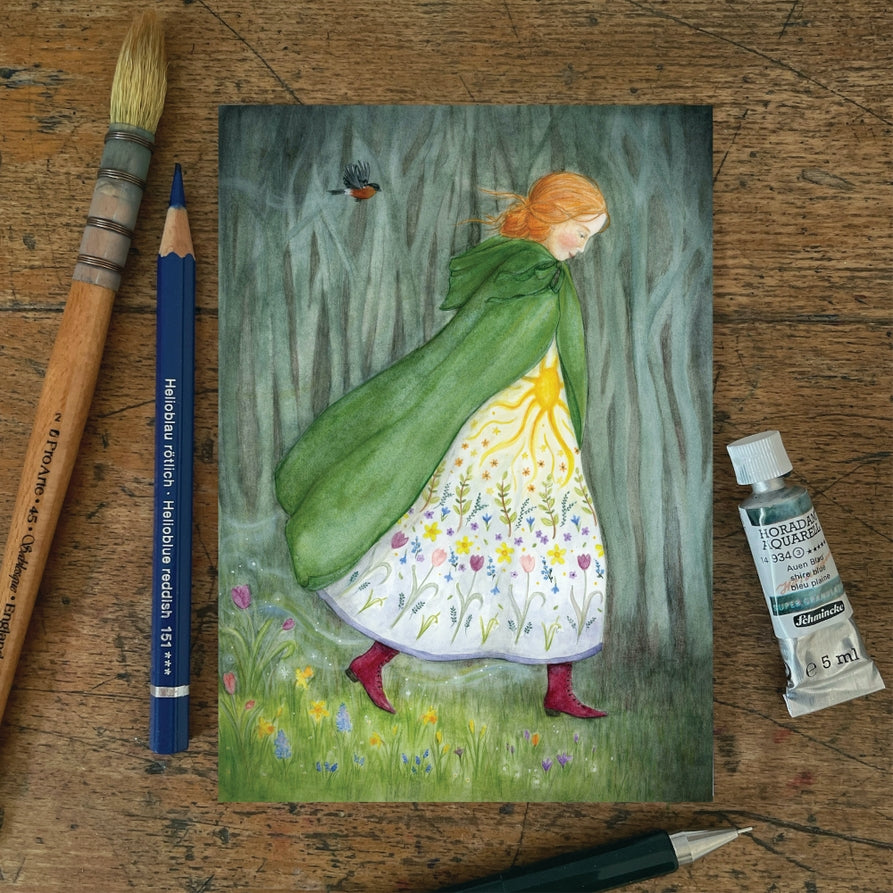 Mhairi Hellbrandt The Arrival of Spring Postcard