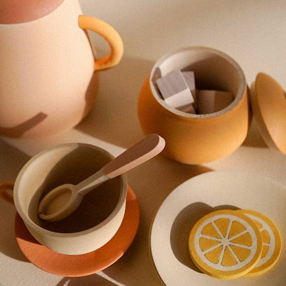 Sabo Concept Wooden Tea Set - Flower