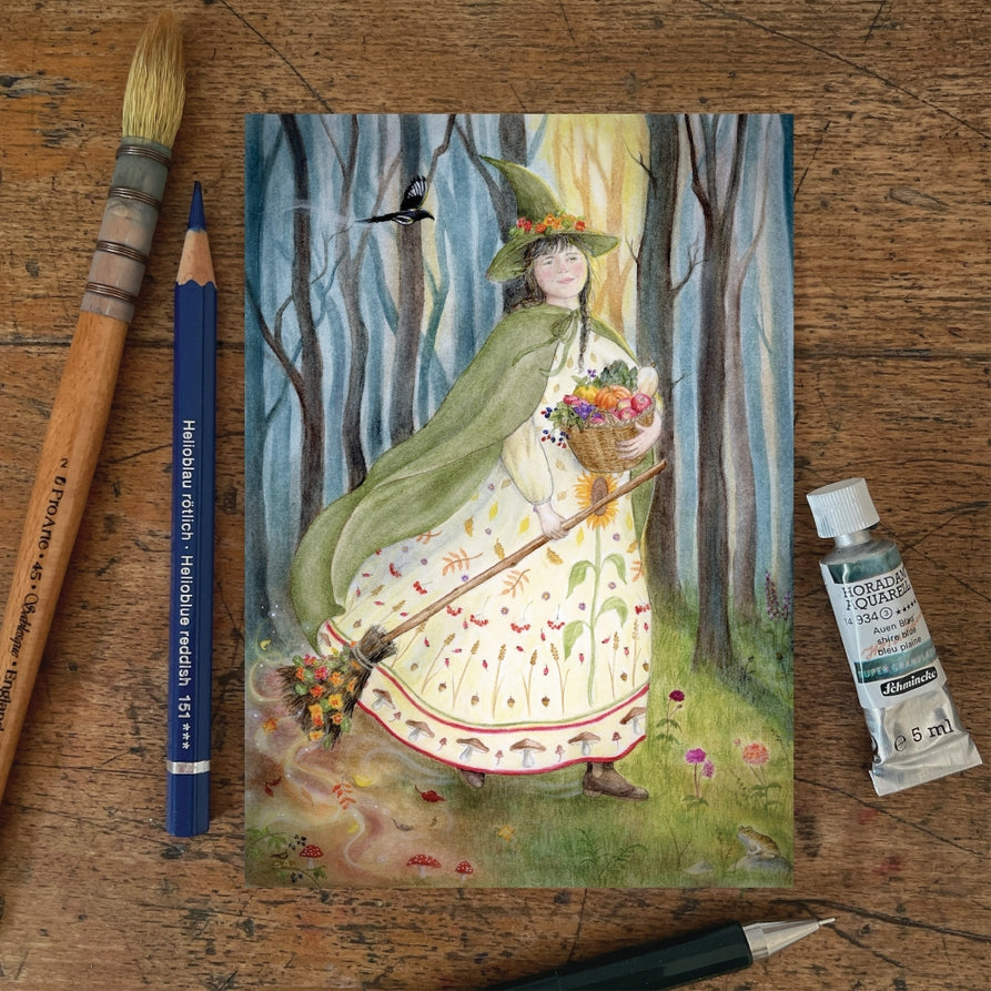 Mhairi Hellbrandt Arrival of Autumn Postcard