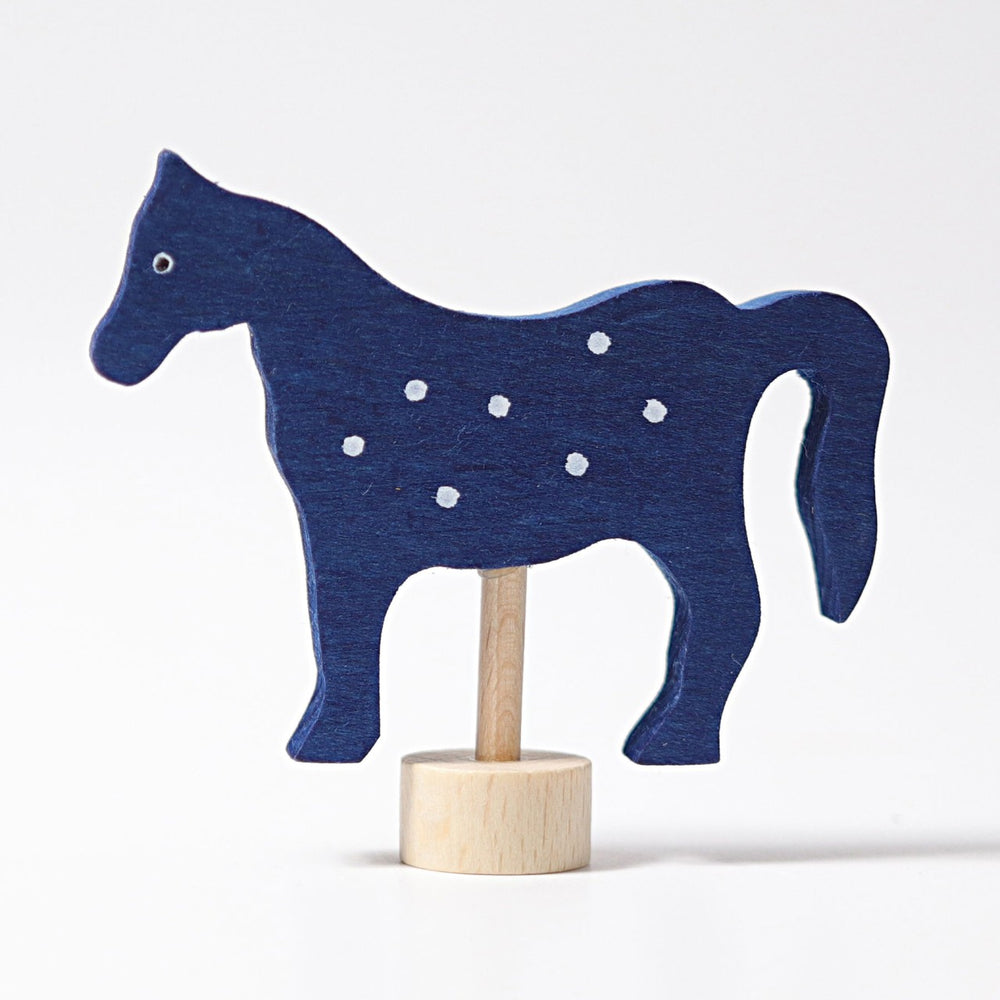 GRIMMS Decorative Figure for Celebration Ring Birthday Spiral - Blue Horse