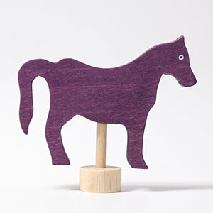 GRIMMS Decorative Figure for Celebration Ring Birthday Spiral - Purple Horse