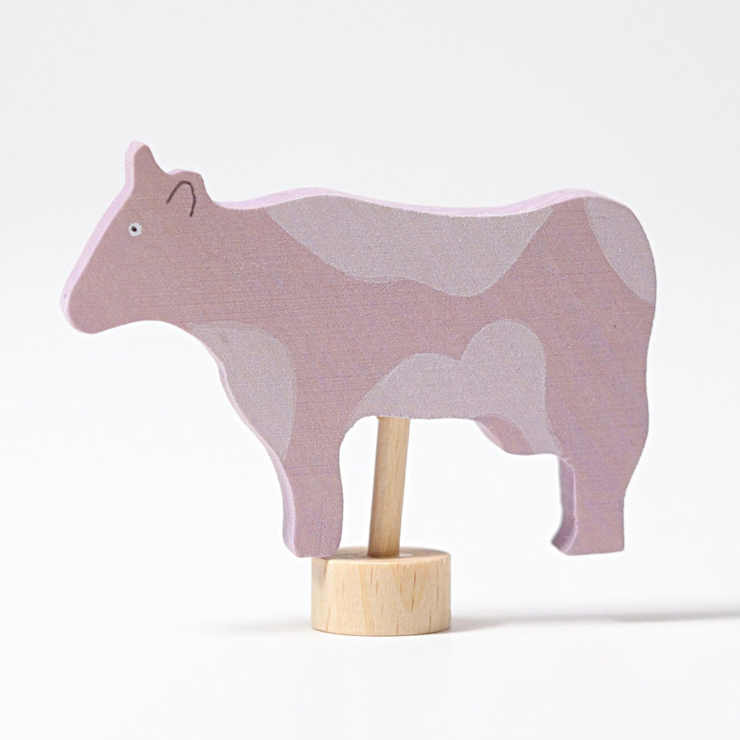 GRIMMS Decorative Figure for Celebration Ring Birthday Spiral - Cow
