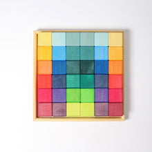 GRIMMS Rainbow Mosaic Wooden Building Blocks