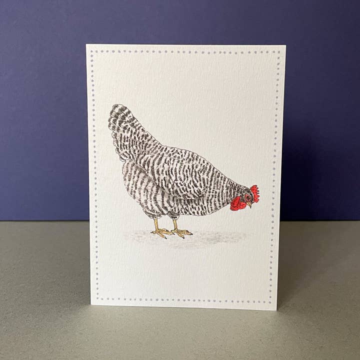 Brittany Davies Illustration Speckled Chicken Greeting Card