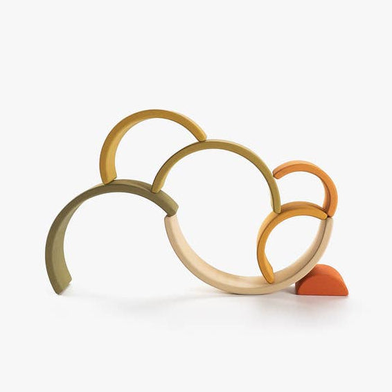 Sabo Concept Mini Wooden Rainbow Stacking Toy - Flower Meadow