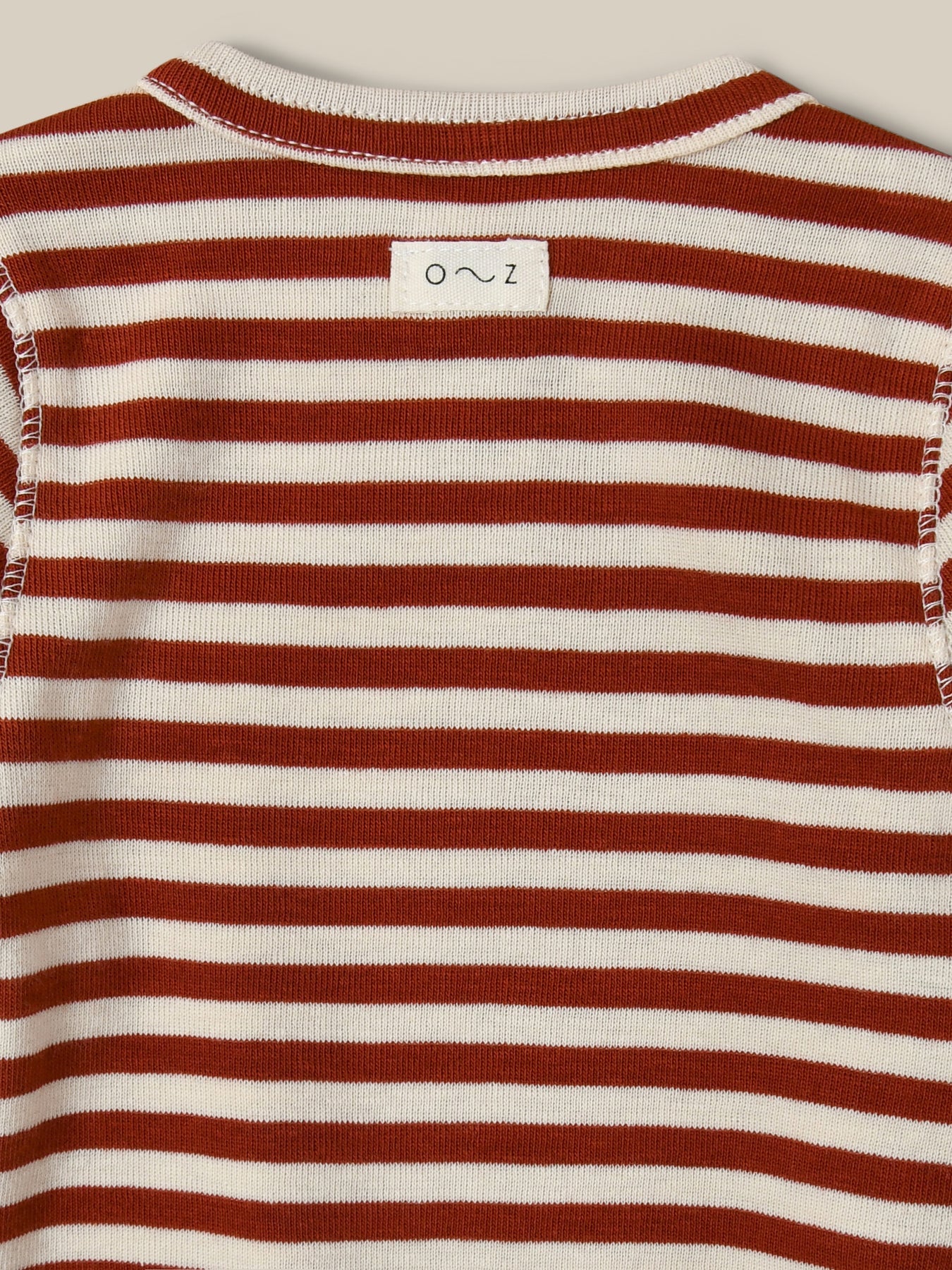 Organic Zoo Paprika Stripes Wrap Bodysuit