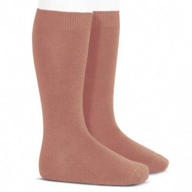 Cóndor Knee High Cotton Socks - Terracotta