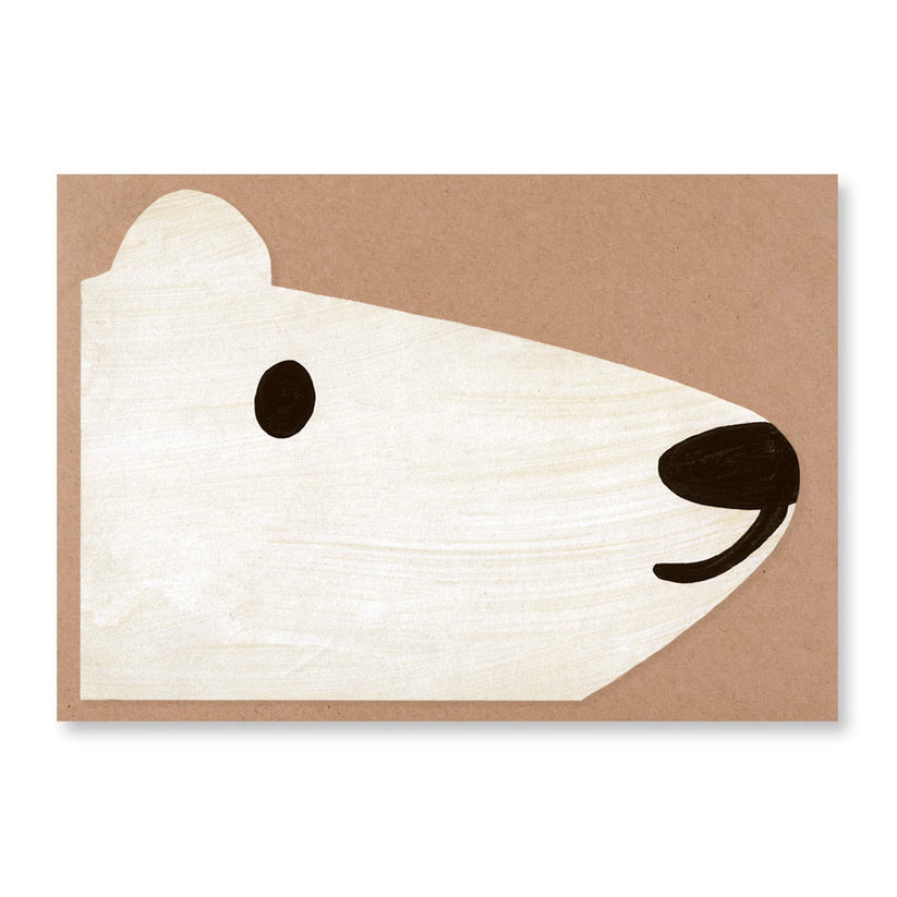 Mortlake Papers Polar Bear Shaped Greeting Card