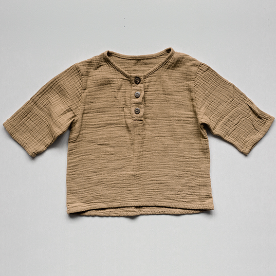 The Simple Folk The Muslin Henley - Camel