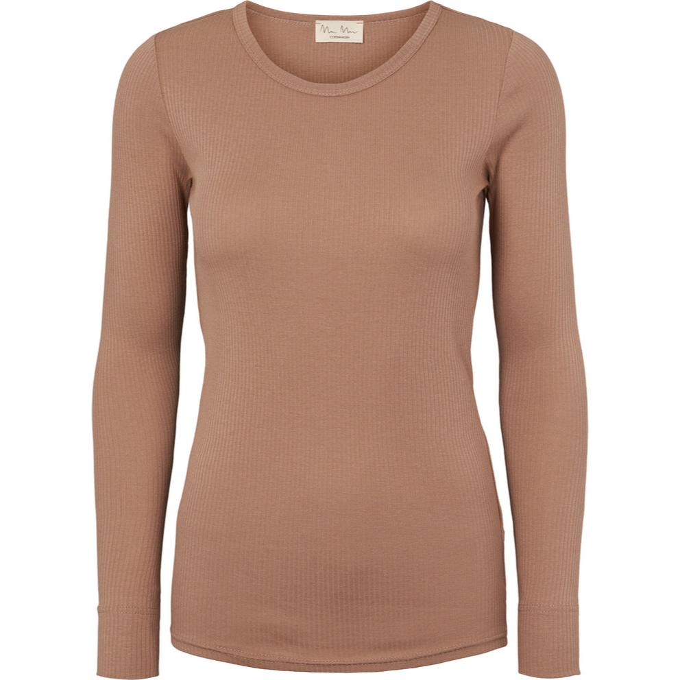 MarMar Copenhagen Mar Mar Women's Long Sleeve Cotton/Modal Tee Shirt - Powder Taupe