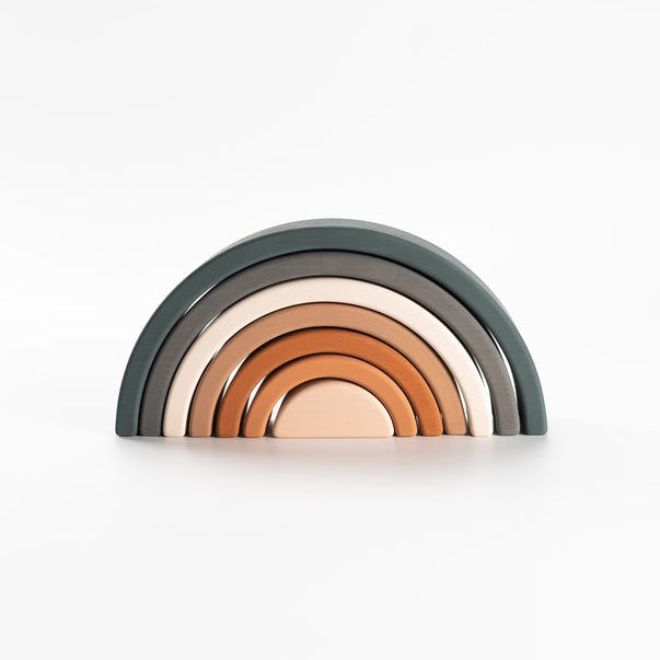 Sabo Concept Wooden Rainbow Stacking Toy - Green