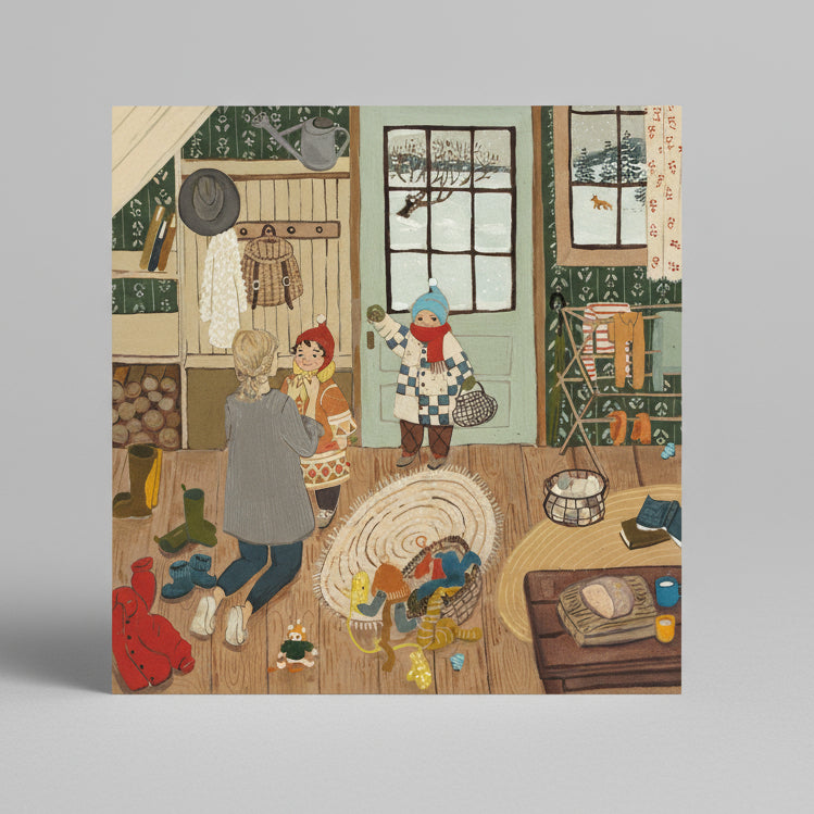 Loré Pemberton Winter Chores Greeting Card