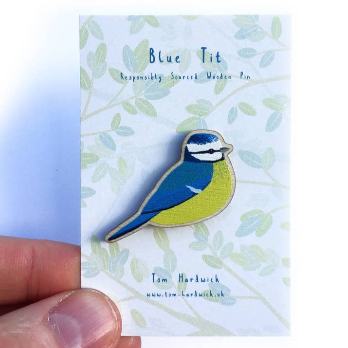 
                      
                        Tom Hardwick Blue Tit, Responsibly Sourced Birch Wood Pin
                      
                    