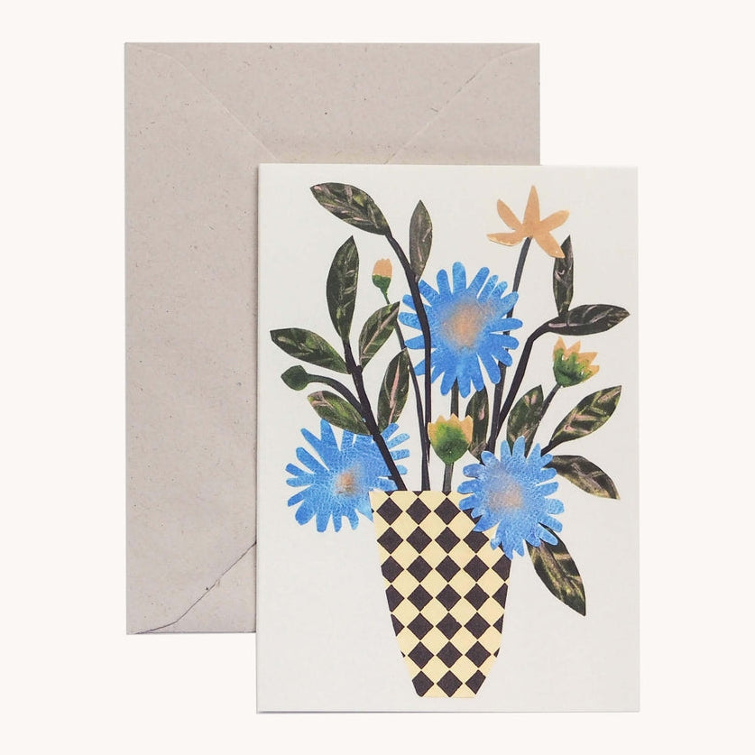 Hadley Paper Goods Chequer Vase Greeting Card