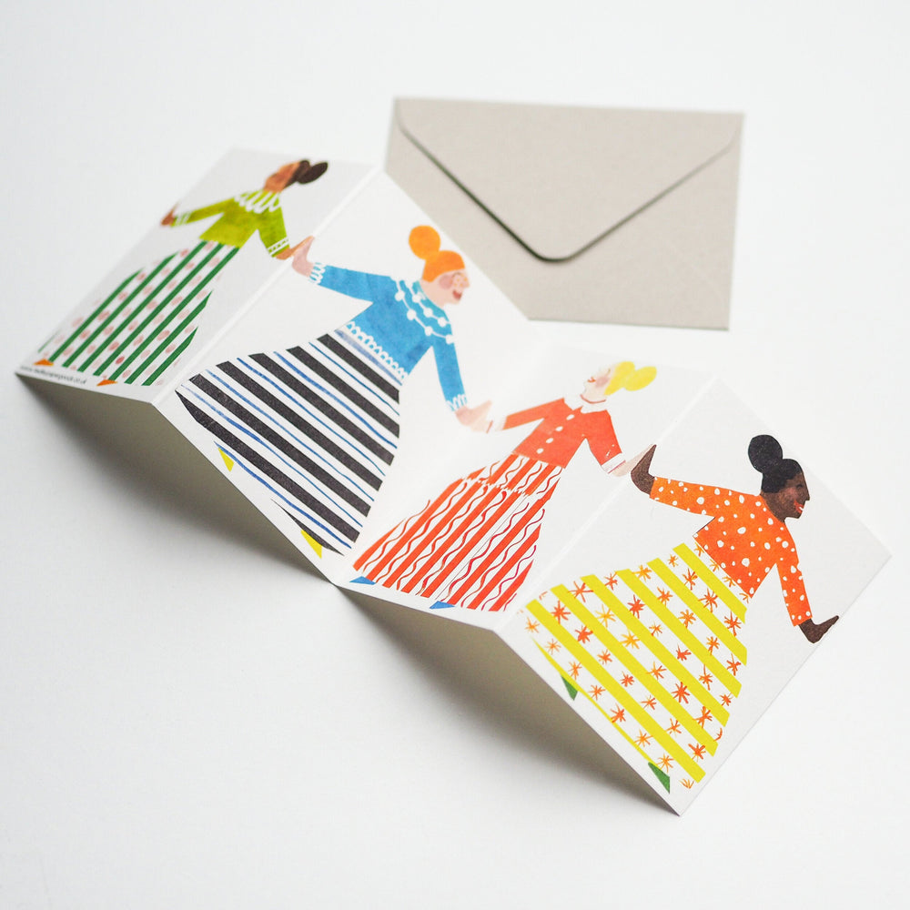 Hadley Paper Goods Dancers Concertina Card