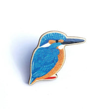 Tom Hardwick Kingfisher, Responsibly Sourced Birch Wood Pin