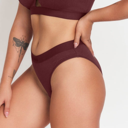 Net Positive Underwear Women's Mid Rise Brief | Sour Cherry