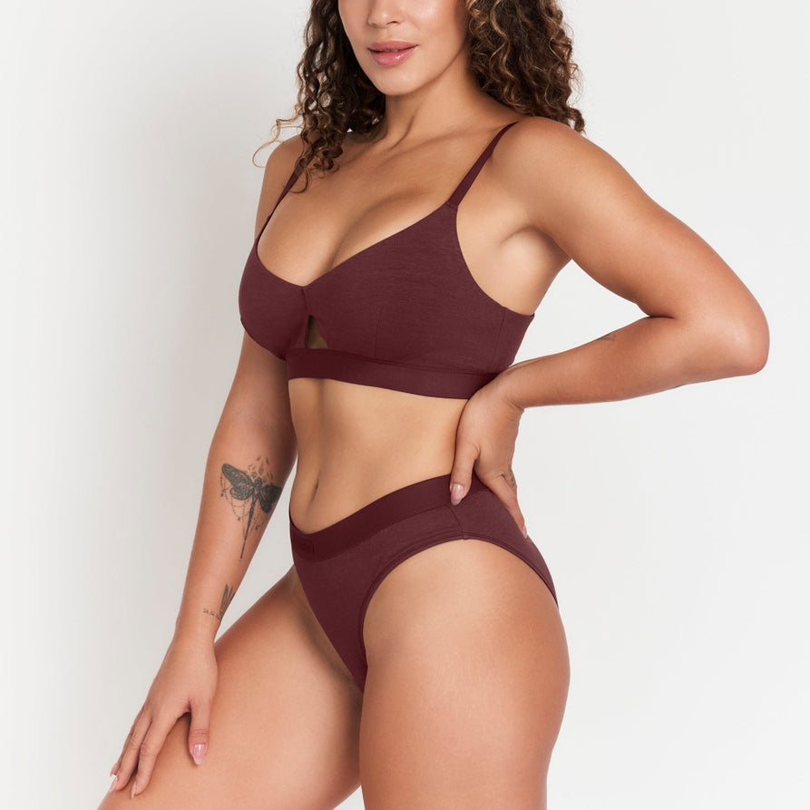 Net Positive Women's Keyhole Bra | Sour Cherry