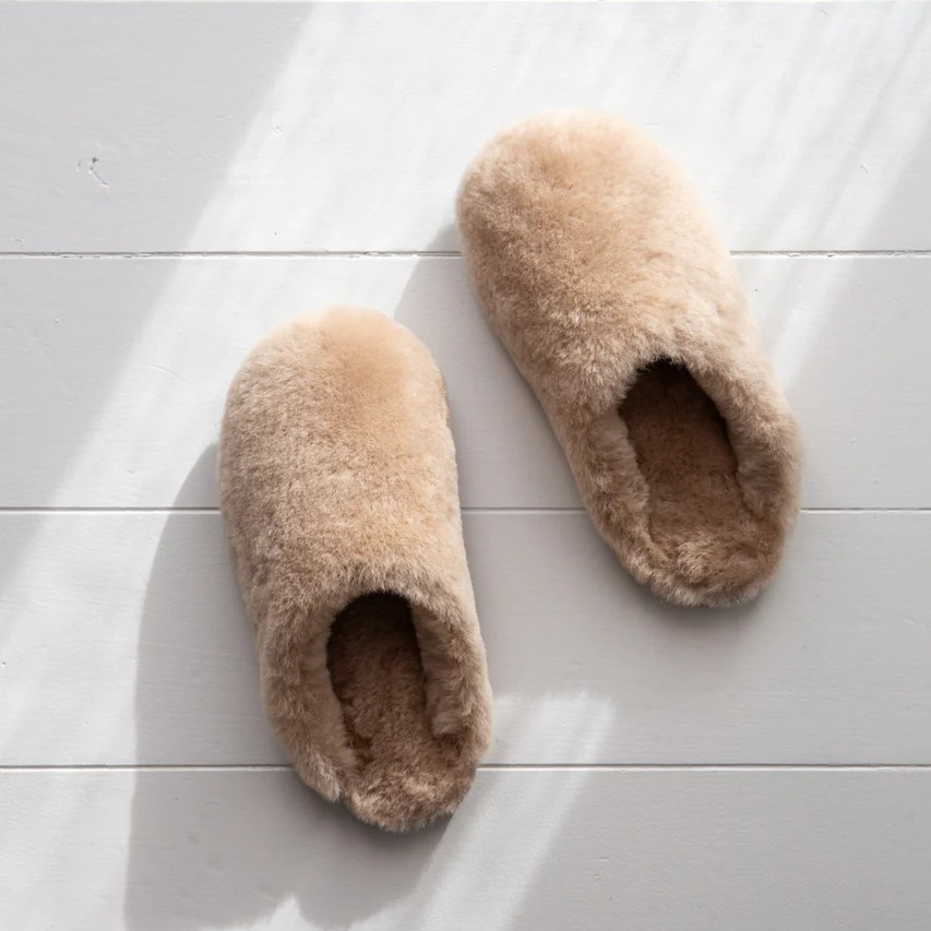 The Small Home Osk Sheepskin Mule Slippers