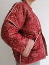 Cotton Conscious Women's Quilted Kimono Jacket - Red Mandalas
