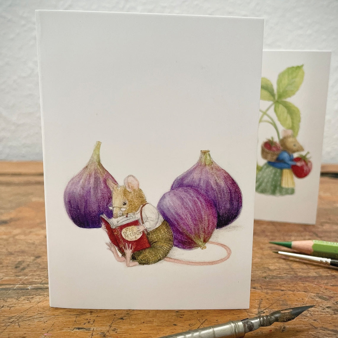 Mhairi Hellbrandt Fig Mouse Greeting Card