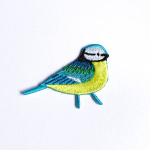 Tom Hardwick Blue Tit, Embroidered Iron-on Patch