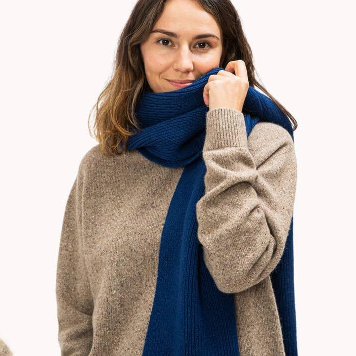 Matona Women's Knit Scarf | Royal Blue