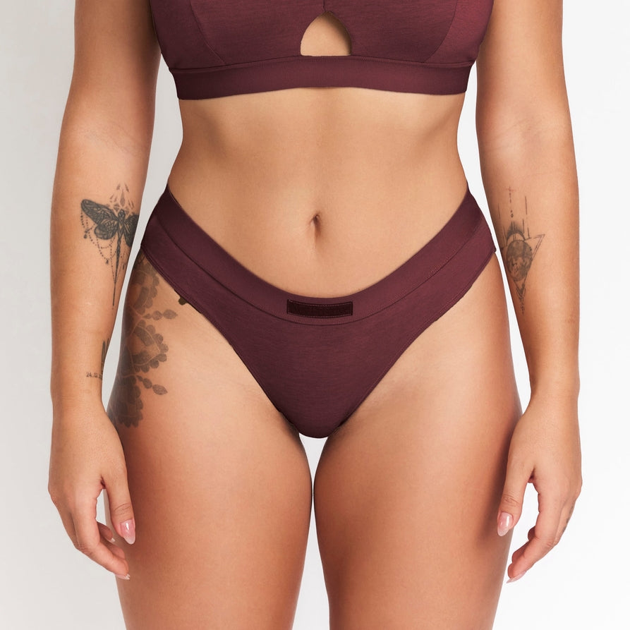Net Positive Underwear Women's Mid Rise Brief | Sour Cherry