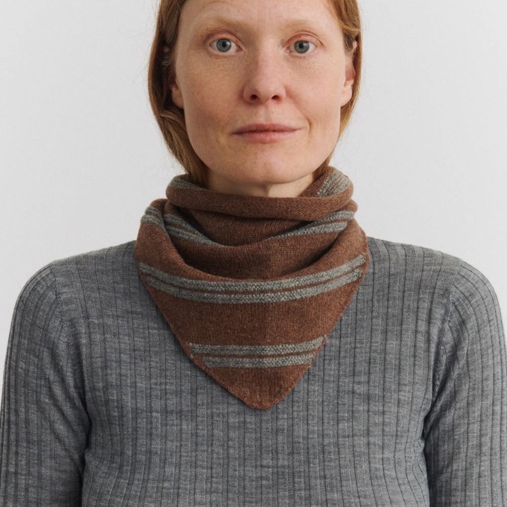 FUB Women's Lambswool Bandana - Hazel Melange / Steel