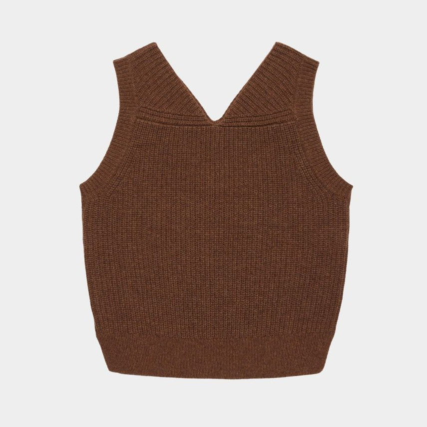 FUB Lambswool Pullover Vest - Hazel Melange