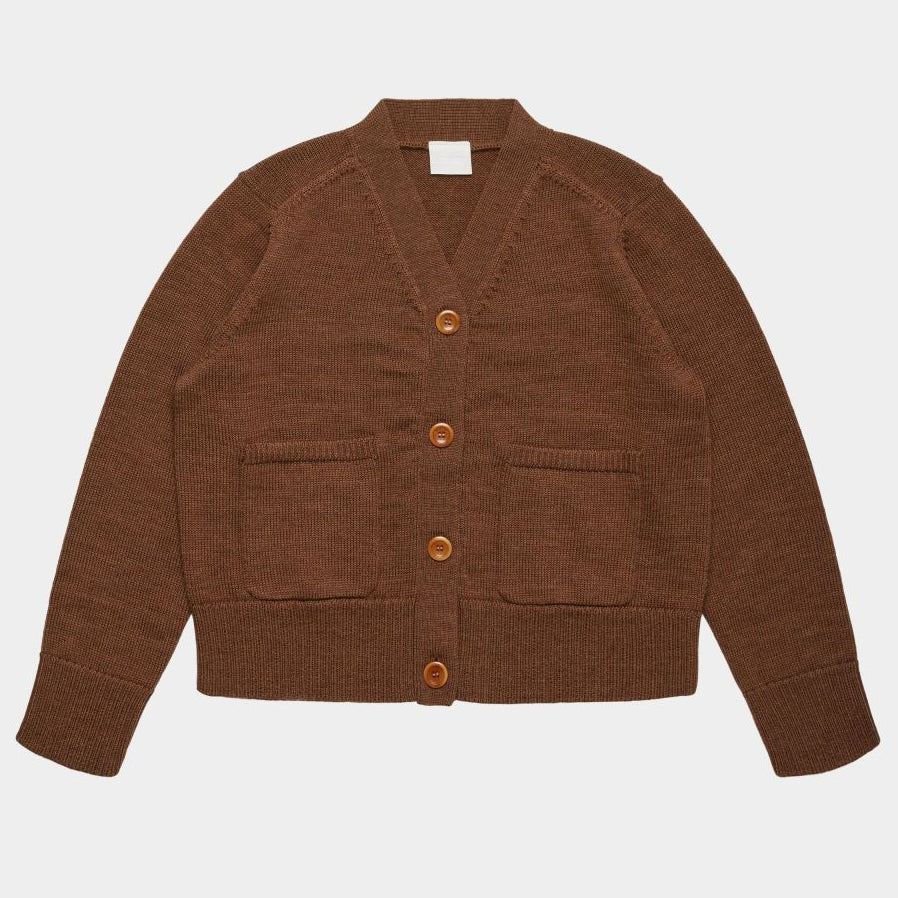 FUB Raw Wool Heavy Cardigan - Hazel Melange