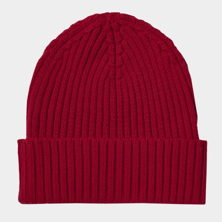 FUB Merino Rib Beanie - Red