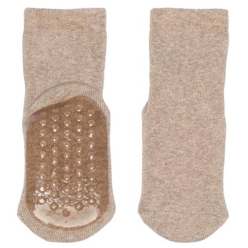 MP Denmark Cotton Slipper Socks - Light Brown Mel