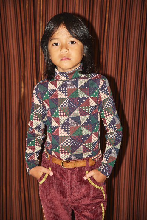 Misha & Puff Turtleneck - Madder Root Patchwork