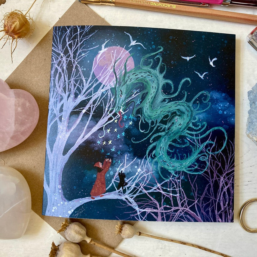 Metta & Magic Lunar Dragon Luxury Handmade Greeting Card