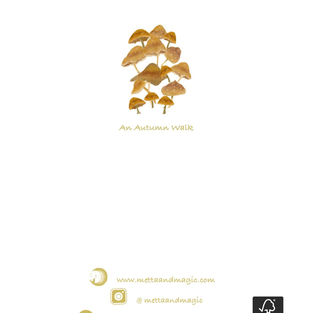Metta & Magic An Autumn Walk Luxury Handmade Greeting Card