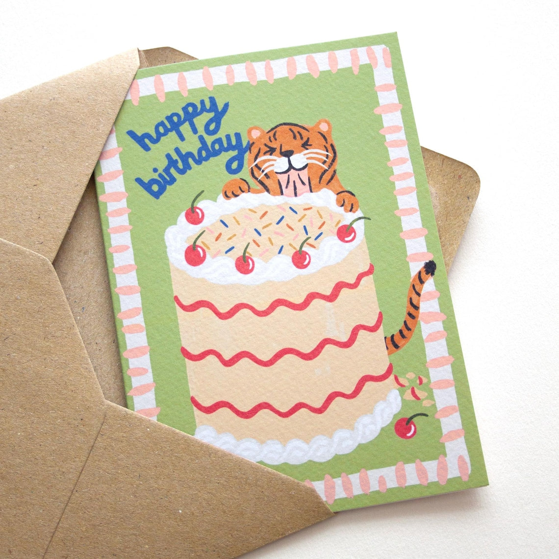 Little Em Emma Alviti Hungry Tiger Birthday Card