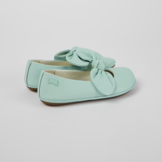 
                  
                    Camper 'Right' Leather Bow Ballerina - Blue
                  
                