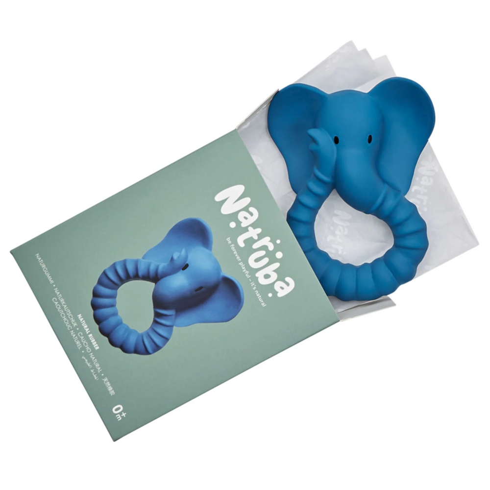 Natruba Teether Elephant - Blue