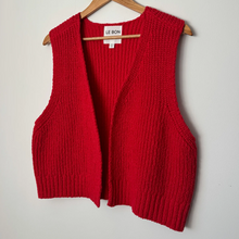  Le Bon Shoppe Women's Granny Cotton Sweater Vest - Chili Peppe