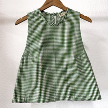  Kaely Russell Women's Tie Vest Green Gingham
