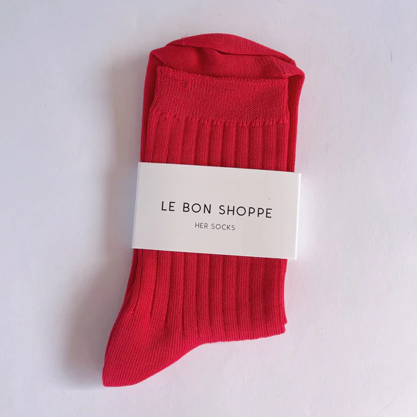 
                      
                        Le Bon Shoppe Women's Her Socks - Classic Red
                      
                    