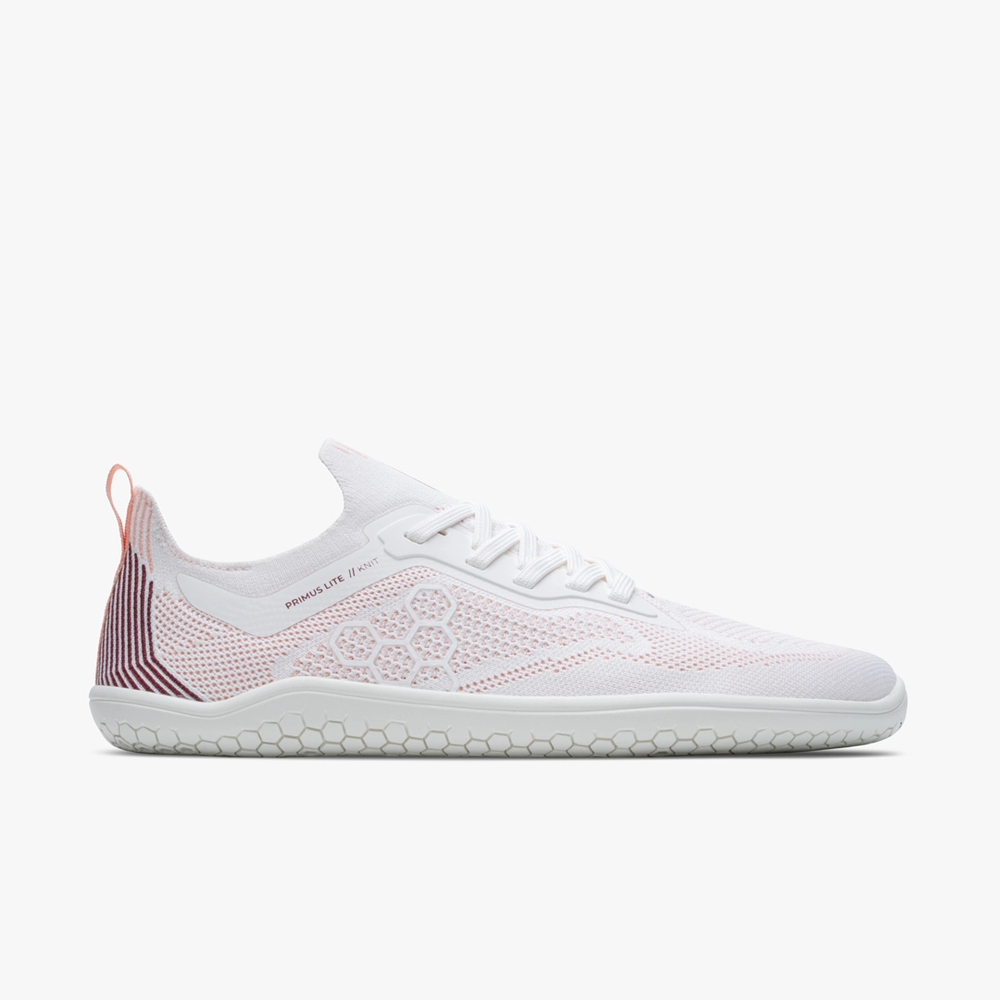 Vivobarefoot Vivo Barefoot Women's Primus Lite Knit - White/Peach Melba