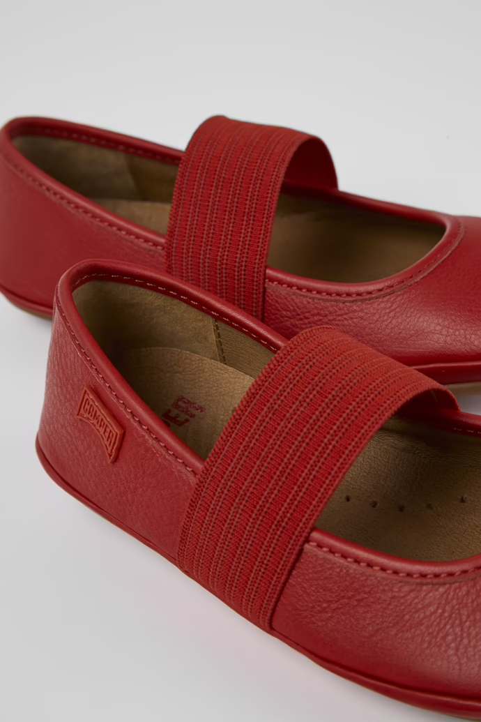 Camper 'Right' Leather Ballerina - Red