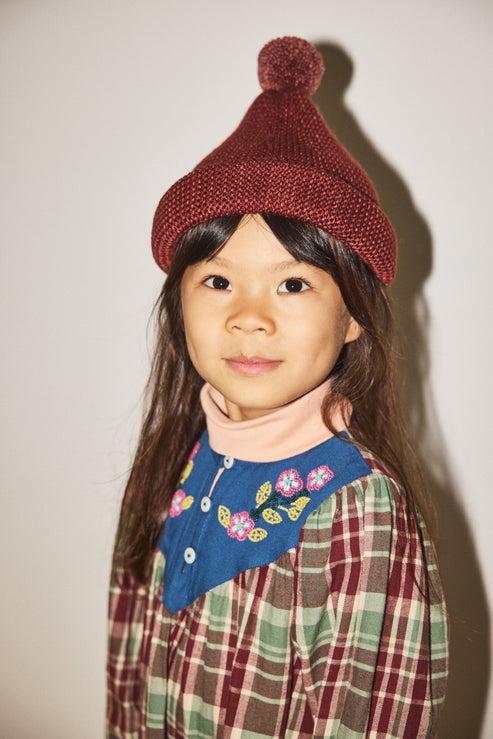 Misha & Puff Garter Hat - Madder Root
