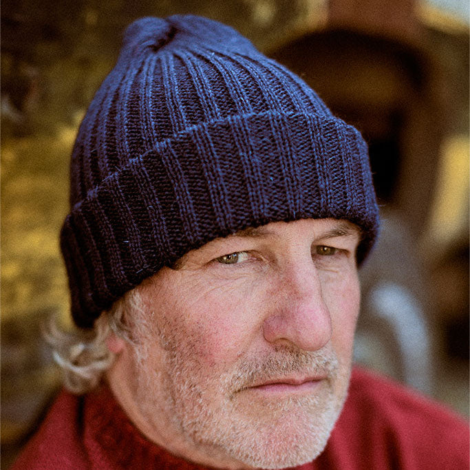 
                  
                    Le Tricoteur Knitted Beanie - Navy
                  
                