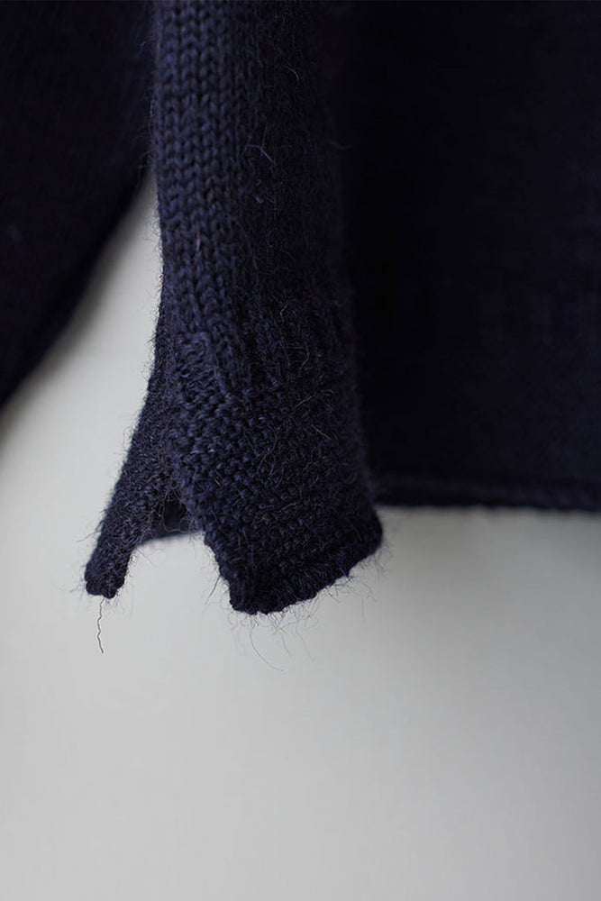 
                  
                    Le Tricoteur Adults Navy Cropped Guernsey Jumper
                  
                