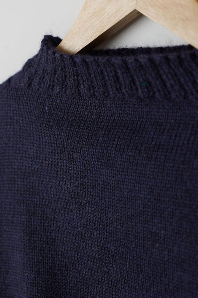 
                  
                    Le Tricoteur Adults Navy Cropped Guernsey Jumper
                  
                