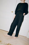 Ma + Lin Women's Maya Belgian Linen Blouse - Black