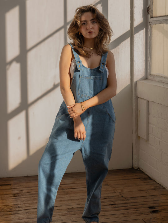 
                      
                        The Simple Folk Women's The Oversized Denim Dungaree
                      
                    